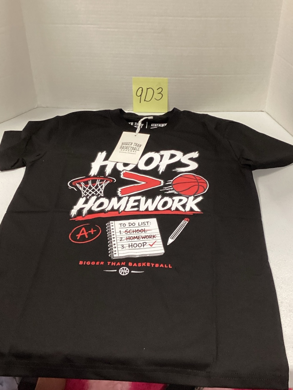 Hoops > Homework Black Graphic Tee for Kids by